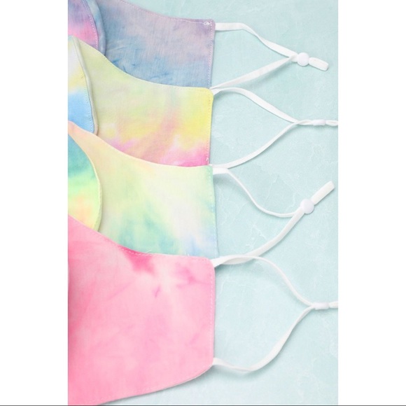 Tie Dye Face Masks 4 Pack - Picture 2 of 3